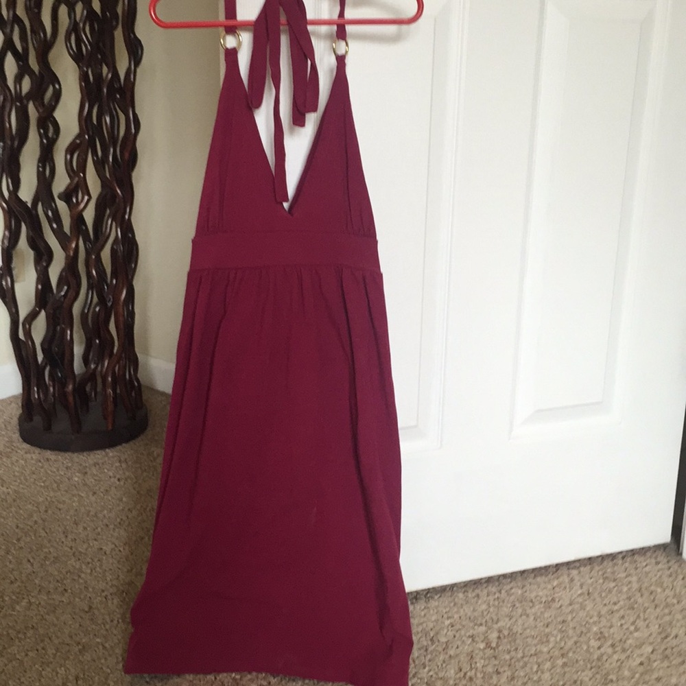 Maroon halter dress